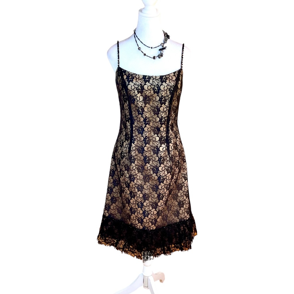 Jade Melody Tam Dress Black Cocktail Lace Beaded  (6)
